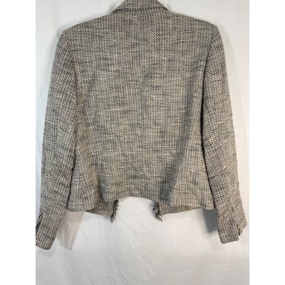 Alfani suit jacket blazer collar v neck slits on arm shoulder pads size 12 armpi - Picture 7 of 7